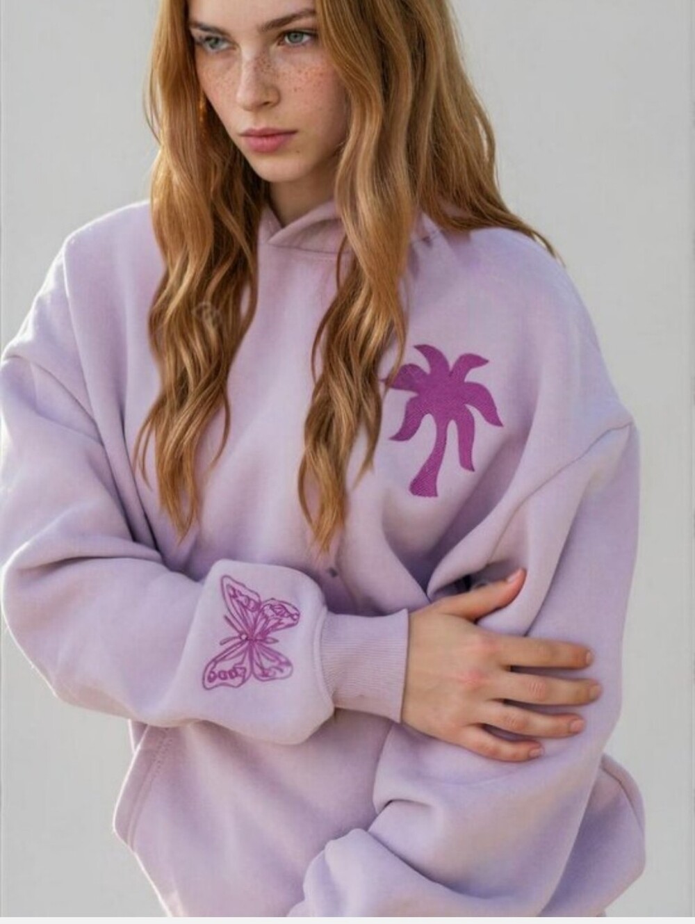 Pink Palm Puff - To Live For the Hope of it All - Hoodie
